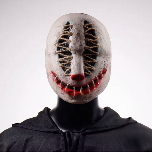 Masque Visage Cousu – Sourire Macabre