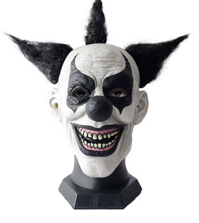 Masque Clown Noir & Blanc – Nightmare Circus