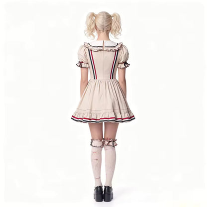Costume de poupée Voodoo pour femmes, robe de poupée effrayante avec volants